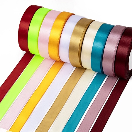 Honeyhandy Satin Ribbon, Mixed Color, 3/4 inch(20mm), 25yards/roll(22.86m/roll), 250yards/group, 10rolls/group