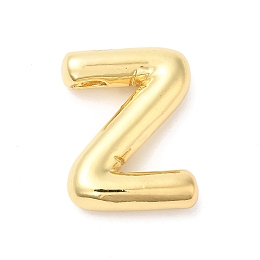 Honeyhandy Eco-Friendly Rack Plating Brass Pendants, Long-Lasting Plated, Lead Free & Cadmium Free, Real 18K Gold Plated, Letter Charm, Letter Z, 21~23x13~26x4.5~5.5mm, Hole: 2.5~3.5x1.5~2mm