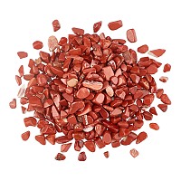 AHANDMAKER Natural Red Jasper Chip Beads, Undrilled/No Hole Beads, with Velvet Pouches, 5~7mm, about 300g/bag