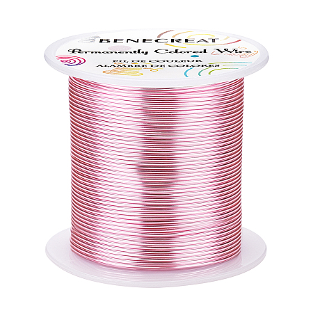 BENECREAT Copper Wire, for Wire Wrapped Jewelry Making, Rose Gold, 18 Gauge, 1mm; about 30m/roll