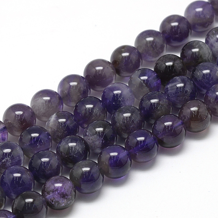 Arricraft Natural Amethyst Beads Strands, Grade AB, Round, 6~7mm, Hole: 1mm, about 60~67pcs/strand, 15.7 inches