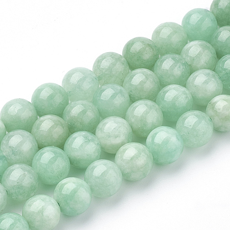 Arricraft Natural Myanmar Jade/Burmese Jade Beads Strands, Round, 6mm, Hole: 1mm, about 62pcs/strand, 15.5 inches
