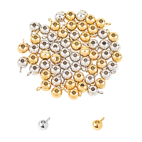 Unicraftale 304 Stainless Steel Hanger Links, Rondelle Bail Beads, Golden & Stainless Steel Color, 9x5x6mm, Hole: 2mm; 2 colors, 30pcs/color, 60pcs/box