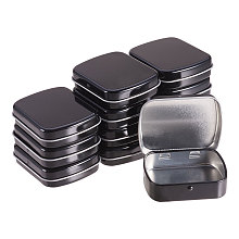 Mini Portable Box, Small Storage Box, Jewelry Box, Rectangle, Black, 6.2x5.1x1.6cm; Inner Size: 5.5x4.3cm; 12pcs/box