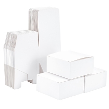 Pandahall Elite 30pcs Small Paper Gift Box Soap Packaging Box White Paper Boxes with Lid Present Boxes for Light Weight Gifts Bridal Birthday Wedding Party Christmas, 3.14x3.14x1.57"