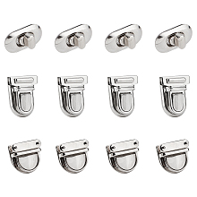 Handbags Lock Sets, with Iron Bag Twist Lock & Purse Push Lock,and Alloy Bag Twist Lock, Mixed Color, 35x19x3mm; 22x16x1mm; 35x19x9mm; 30x16x13.5mm; 4pcs/set, 4sets/box