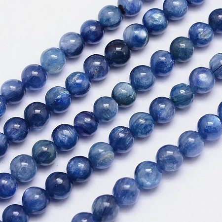 Arricraft Natural Kyanite/Cyanite/Disthene Round Bead Strands, Grade A, 6mm, Hole: 1mm, about 66pcs/strand, 15.5 inches