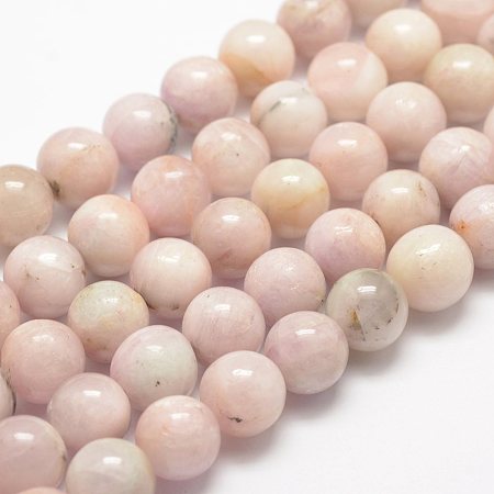 Arricraft Natural Kunzite Beads Strands, Spodumene Beads, Round, 6mm, Hole: 1mm, about 60pcs/strand, 15.3 inches(39cm)