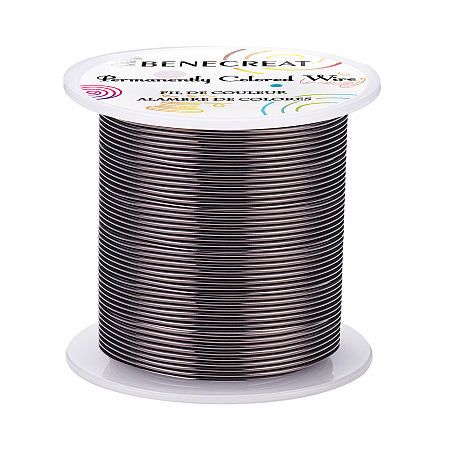 BENECREAT Copper Wire, for Wire Wrapped Jewelry Making, Gunmetal, 18 Gauge, 1mm; about 30m/roll