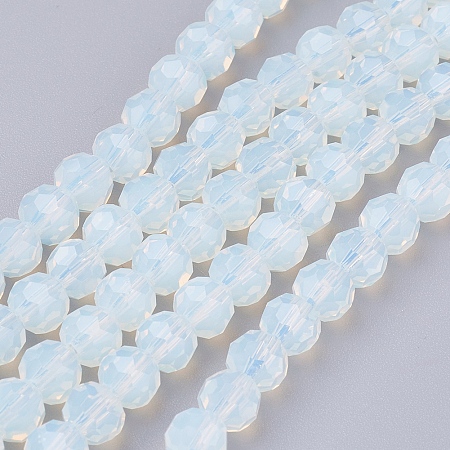 Arricraft Opalite Beads Strands, Faceted Round, 6mm, Hole: 1mm, about 98~100pcs/strand, 22.6 inches