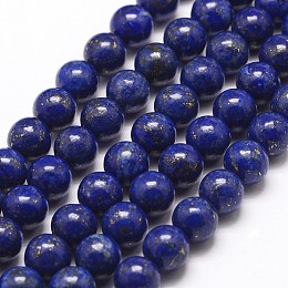 Arricraft Natural Lapis Lazuli Bead Strands, Round, 6mm, Hole: 1mm, about 63pcs/strand, 15.5 inches(395mm)