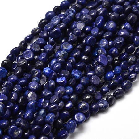 Arricraft Natural Lapis Lazuli Nuggets Beads Strands, 5~10x6~7x3~7mm, hole: 1mm, about 14.9 inches~15.7 inches