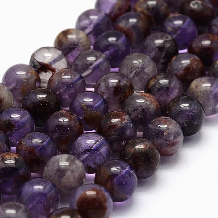 Arricraft Natural Amethyst Beads Strands, Round, 8mm, Hole: 0.8mm, about 49pcs/strand, 15.7 inches