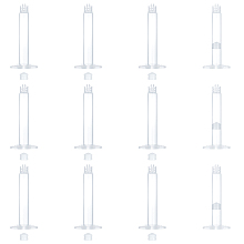 Plastic Dispensing Syringes, with Piston, Clear, 74x32x14mm, Hole: 2mm; Piston: 9.5x8mm; Capacity: 3ml(0.1 fl. oz)