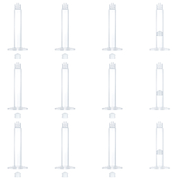 Plastic Dispensing Syringes, with Piston, Clear, 74x32x14mm, Hole: 2mm; Piston: 9.5x8mm; Capacity: 3ml(0.1 fl. oz)