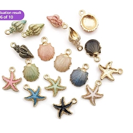 SUNNYCLUE Alloy Enamel Pendants, Mixed Shapes, Mixed Color, 74x72x17mm, 40pcs/box