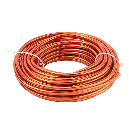 BENECREAT Aluminum Wire, for Jewelry Making, Orange Red, 5.0mm; 10m/500g