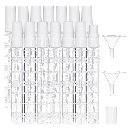 DIY Spray Bottles Kit, with Glass Spray Bottles and Transparent Plastic Funnel Hopper, White, 11.75x1.4cm, Capacity: 10ml, 20pcs