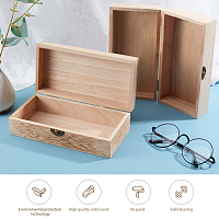 Olycraft Wooden Storage Boxes, Jewelry Boxes, with Metal Clasps, Rectangle, Mixed Color, 20x10x6cm; 3pcs/set