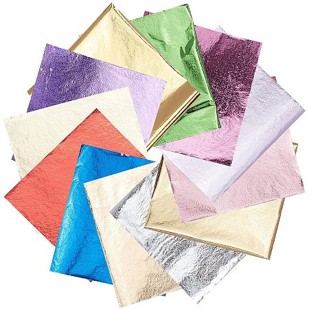 Gorgecraft Foil Paper, For Arts, Gilding Crafting, Square, Mixed Color, 8x8.6cm; 12 colors, 50sheets/color, 600sheets/set