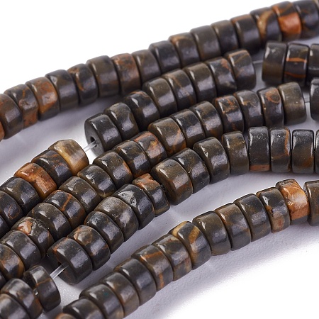 Arricraft Natural Picture Jasper Beads Strands, Heishi Beads, Flat Round/Disc, 4x2mm, Hole: 1mm, about 189pcs/strand, 15.7 inches(40cm)