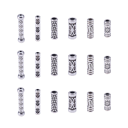 Tibetan Style Alloy Beads, Antique Silver, 10.3x1.7cm; 120pcs/box