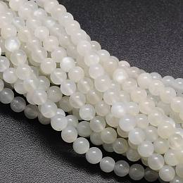 ARRICRAFT Round Natural Moonstone Bead Strands, Grade A, 5mm, Hole: 1mm, about 79pcs/strand, 15.74 inches