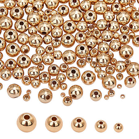 Arricraft Brass Beads, Long-Lasting Plated, Rondelle, Real 14K Gold Plated, 2~6mmx1.5~5.5mm, Hole: 1~1.6mm; 300pcs/box