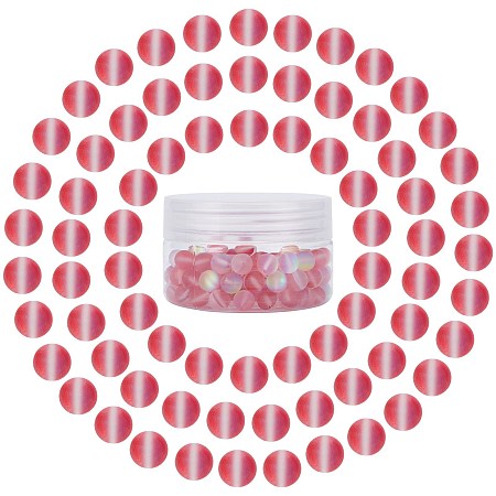 SUNNYCLUE DIY Synthetic Moonstone Beads Stretch Bracelet Making Kits, with Elastic Thread, Red, Beads: 8mm, Hole: 1mm, 100pcs/box