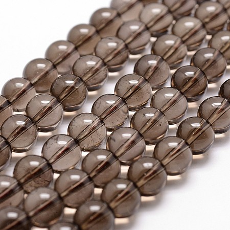 Arricraft Natural Smoky Quartz Bead Strands, Round, 8mm, Hole: 1mm, about 48pcs/strand, 15.5 inches