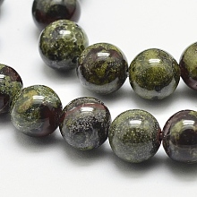 Arricraft Natural Dragon Blood Beads Strands, Round, 6mm, Hole: 1.2mm, 61pcs/strand, 15.5 inches