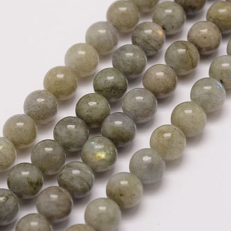 ARRICRAFT Natural Labradorite Bead Strands, Round, 6mm, Hole: 1mm, about 62pcs/strand, 15.5 inches
