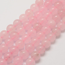 Arricraft Natural Rose Quartz Bead Strands, Round, Dyed, 10mm, Hole: 1mm, about 38pcs/strand, 15.7 inches