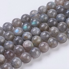 ARRICRAFT Natural Labradorite Beads Strands,  Round, 8mm, Hole: 1mm