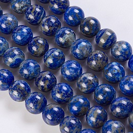 Arricraft Natural Lapis Lazuli Beads Strands, Round, 10mm, Hole: 1mm, about 39pcs/strand, 15.5 inches