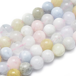 ARRICRAFT Natura Morganite Beads Strands, Round, 8mm, Hole: 1mm, about 48pcs/Strand, 15.75 inches(40cm)