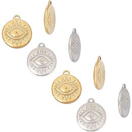 Unicraftale 201 Other Pendants & Charms, Monstera Leaf, Hollow, Golden & Stainless Steel Color, 24x21x1mm, Hole: 1mm, 2 colors, 6pcs/color, 12pcs/box