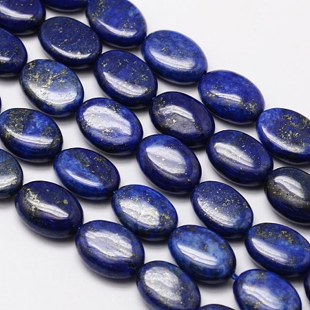 Arricraft Natural Lapis Lazuli Oval Bead Strands, Dyed, 14x10x5mm, Hole: 1mm, about 28pcs/strand, 15.3 inches