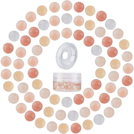 SUNNYCLUE DIY Stretch Bracelets Making Kits, include Natural Pink Aventurine Round Beads, Elastic Crystal Thread, Beads: 6~6.5mm, Hole: 0.8~1mm; 200pcs/box