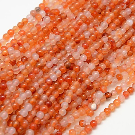 Arricraft Natural Carnelian Beads Strands, Round, Grade A, 4mm, Hole: 1mm, about 95pcs/strand, 16 inches
