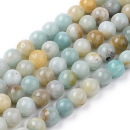 Arricraft Natural Amazonite Beads Strands, Round, 8mm, Hole: 2mm, about 48pcs/strand, 14.7 inches(37.5cm)