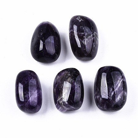 Arricraft Natural Amethyst Beads, Tumbled Stone, No Hole/Undrilled, Nuggets, 36~39x25~29x21~25mm 250~300g/bag