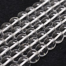 Arricraft Natural Quartz Crystal Bead Strands, Round, Grade A, Clear, 10mm, Hole: 1mm, about 37pcs/strand, 14.9 inches~15.1 inches