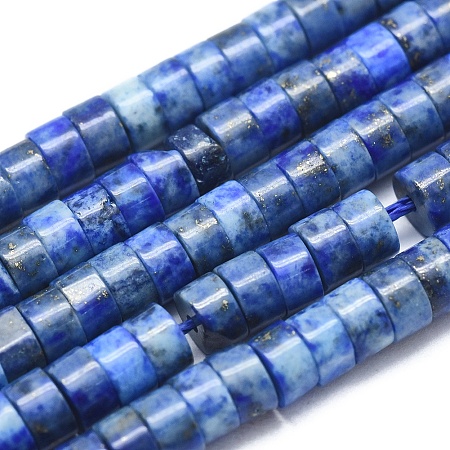 Arricraft Natural Lapis Lazuli Beads Strands, Flat Round, 4x2mm, Hole: 0.7mm, about 167pcs/strand, 15.35 inches(39cm)