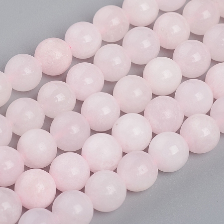 Arricraft Natural Pink Mangano Calcite Beads Strands, Round, 8mm, Hole: 1mm, about 48pcs/strand, 15.55 inches(39.5cm)