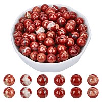 ARRICRAFT Natural Red Jasper Bead Strands, Round, 8mm, Hole: 1mm; about 48pcs/strand, 15.55 inche(39.5cm); 2strands/box
