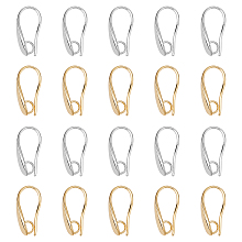 Brass Earring Hooks, Golden, 18x5.5x10.5mm, Hole: 3.5mm; Pin: 1mm, 20pcs/box