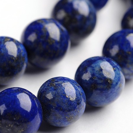 Arricraft Round Natural Lapis Lazuli Gemstone Bead Strands, Dyed, 8mm, Hole: 1mm, about 50pcs/strand, 14.9 inches