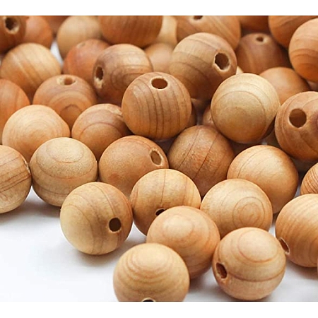 SUNNYCLUE Natural Wood Beads, Round, BurlyWood, 8~8.5mm, Hole: 1.5mm; 200pcs/box