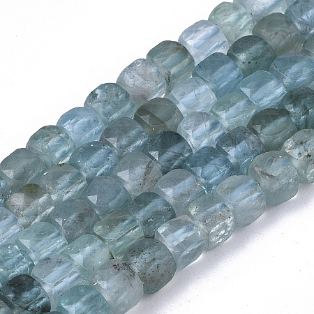 ARRICRAFT Natural Apatite Beads Strands, Faceted, Cube, 4~4.5x4~4.5x4~4.5mm, Hole: 0.8mm, about 110pcs/strand, 15.55 inches(39.5cm)